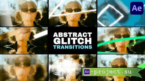 Videohive - Abstract Grunge Glitch Seamless Transitions | After Effects - 58336165 - Project for After Effects