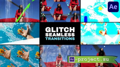 Videohive - Grunge Glitch Seamless Transitions | After Effects - 58336328 - Project for After Effects