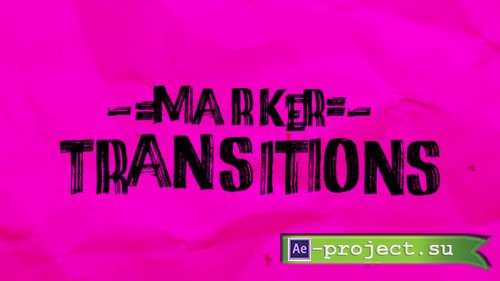 Videohive - Marker Transitions - 58273399 - Project for After Effects