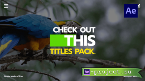 Videohive - Simple Modern Titles /Ae - 58294229 - Project for After Effects
