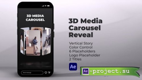 Videohive - 3D Media Carousel Reveal for After Effects - 58296168 - Project for After Effects