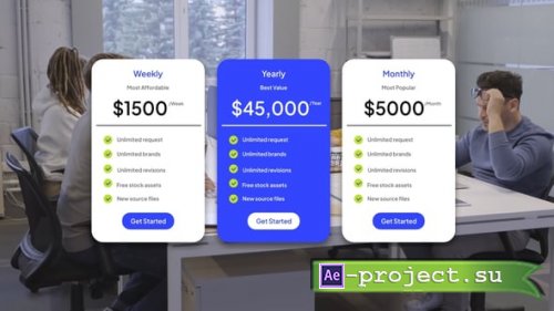 Videohive - Infographic Pricing Plan widget - 58293823 - Project for After Effects