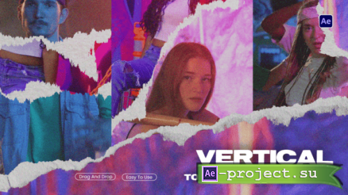 Videohive - Vertical Paper Transition - 58310641 - Project for After Effects