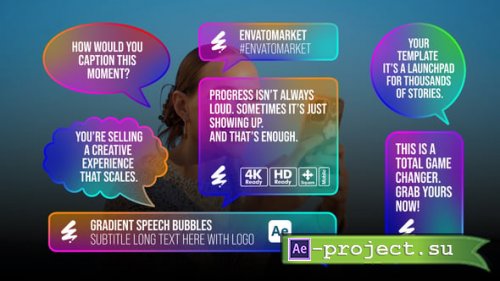Videohive - Gradient Speech Bubbles - 58387534 - Project for After Effects