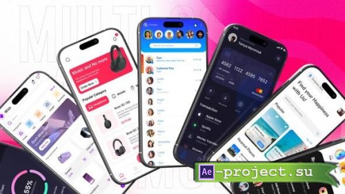 Videohive - Multi-Screen 4k Mobile App Promo | Modern UI Presentation Pack - 58293837