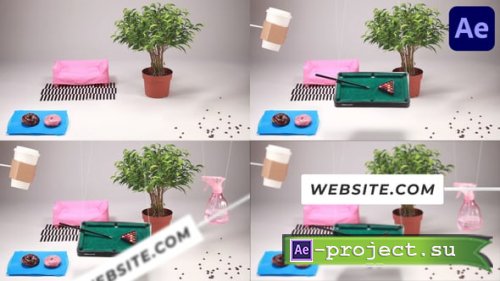 Videohive - Realistic Coffee Break Scene for After Effects - 58385838 - Project for After Effects