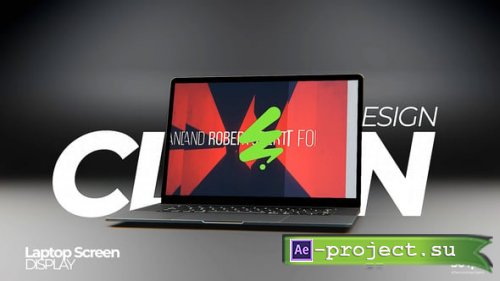Videohive - Simple Laptop Screen Mockup - 58331210 - Project for After Effects