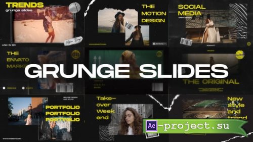Videohive - 10 Grunge Slides - 58385803 - Project for After Effects