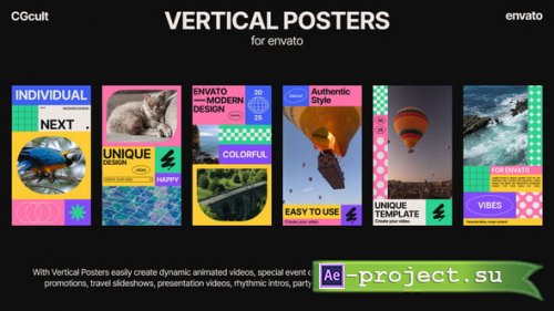 Videohive - Vertical Posters - Memphis - 58376032 - Project for After Effects