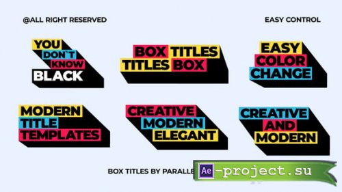 Videohive - Box Titles | AE - 58423324 - Project for After Effects