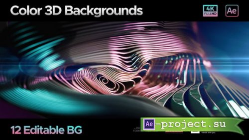 Videohive - Color 3D Backgrounds - 58469389 - Project for After Effects