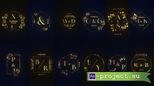 Videohive - Gold Wedding Monogram - 58482380 - Project for After Effects