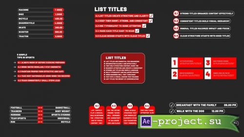 Videohive - List Titles | After Effects - 58456062 - Project for After Effects