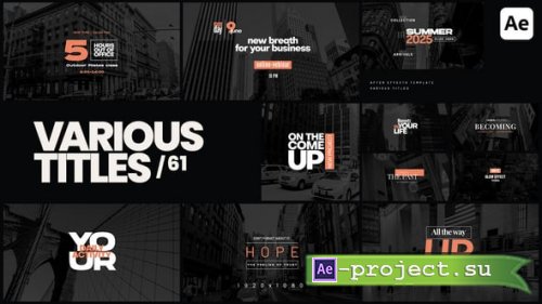 Videohive - Various Titles 61 - 58406007 - Project for After Effects