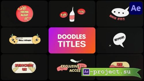 Videohive - Colorful Doodle Titles for After Effects - 58454282 - Project for After Effects