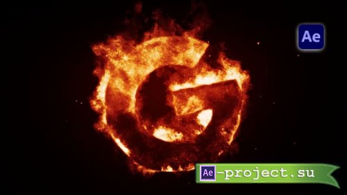 Videohive - Burning Fire Logo Reveal - 58500971 - Project for After Effects