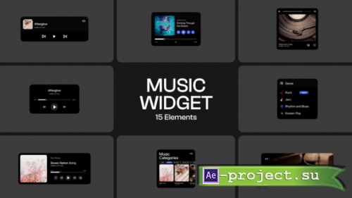 Videohive - UI Music Widget - 58503153 - Project for After Effects