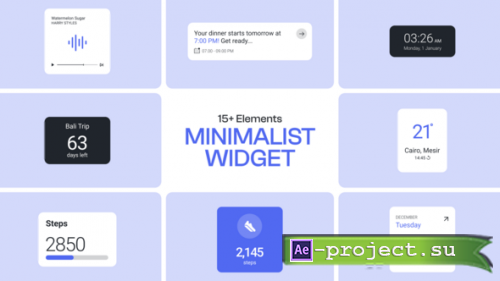 Videohive - UI Minimal Widget - 58503140 - Project for After Effects