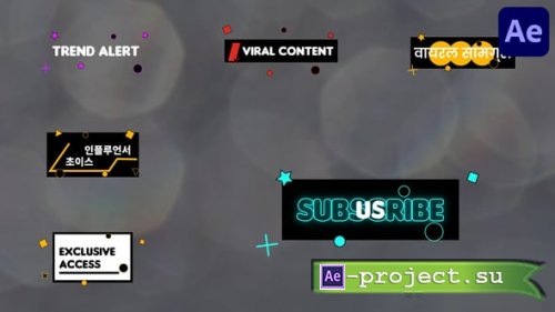 Videohive - Typography Plate Titles for After Effects - 58440413 - Project for After Effects