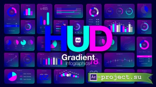 Videohive - HUD Gradient Infographics - 58578233 - Project for After Effects