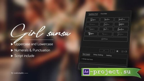 Videohive - Animated Typeface - Girl sansa - 58509440 - Project for After Effects