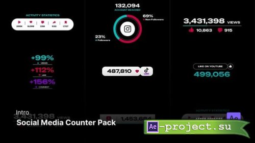 Videohive - Counter - Social Media Counter Pack After Effects Template - 58499025