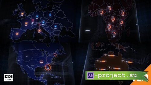 Videohive - World Map Element 3D - 19202652 - Project for After Effects