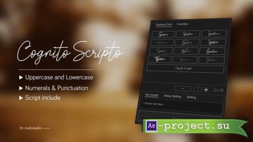 Videohive - Animated Typeface - Cognito Scripto - 58524426 - Project for After Effects