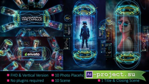 Videohive - Holographic Time Capsule Slideshow - 58551739 - Project for After Effects