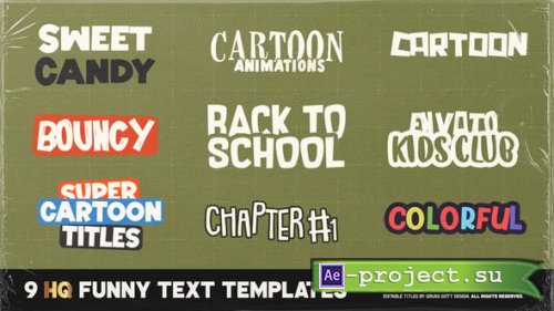 Videohive - Funny Text Presets - 58544054 - Project for After Effects