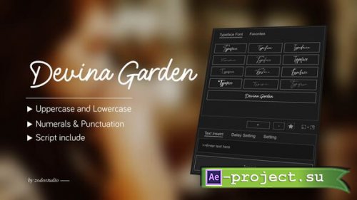 Videohive - Animated Typeface - Devina Garden - 58559413 - Project for After Effects