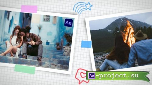 Videohive - Scrapbook Tape Transitions for After Effects - 58578653 - Project for After Effects