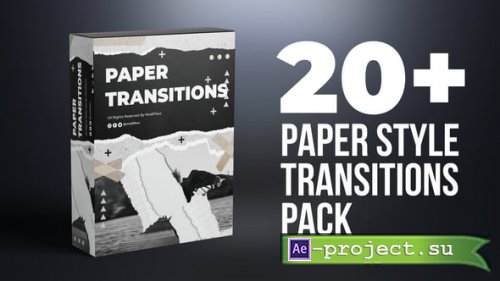 Videohive - 20 Paper Style Transition Pack - 58569191 - Project for After Effects
