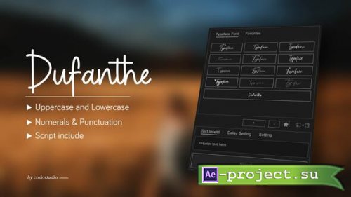 Videohive - Animated Typeface - Dufanthe - 58579101 - Project for After Effects