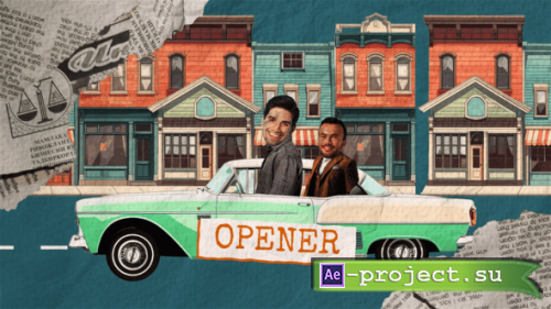 Videohive - Paper Collage Art Intro | Podcast Intro - 58593501 - Project for After Effects