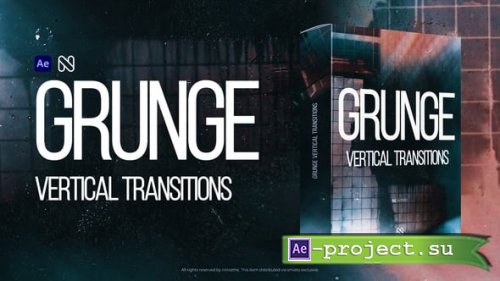 Videohive - Vertical Grunge Transitions - TikTok, Reels, Shorts, Stories - 58642209 - Project for After Effects