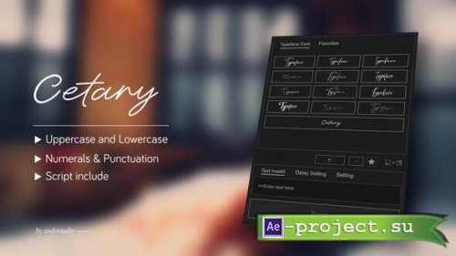Videohive - Animated Typeface - Cetary - 58603658 - Project for After Effects
