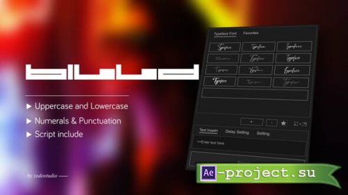 Videohive - Animated Typeface - BillDing Long - 58603456 - Project for After Effects