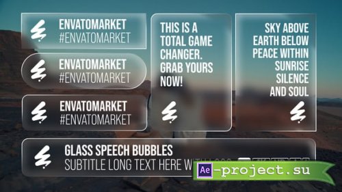 Videohive - Glass Speech Bubbles - 58623178 - Project for After Effects