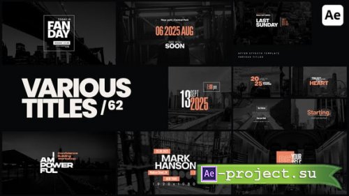Videohive - Various Titles 62 - 58575252 - Project for After Effects