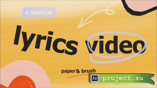 Videohive - Paper Brush Lyric Template - 58608667 - Project for After Effects