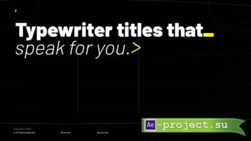 Videohive - Typewriter  AE - 58623193 - Project for After Effects