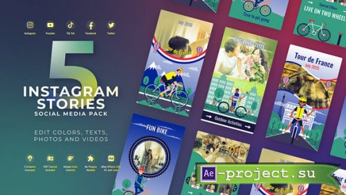 Videohive - Bicycle Promo Stories Tour de France Instagram Cycling Event Promo - 58641237 - Project for After Effects