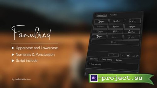 Videohive - Animated Typeface - Famulred - 58639636 - Project for After Effects