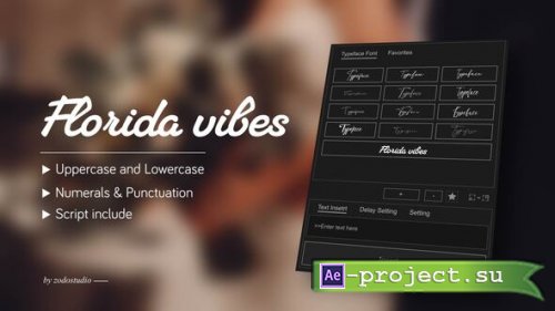 Videohive - Animated Typeface - Florida vibes - 58648121 - Project for After Effects