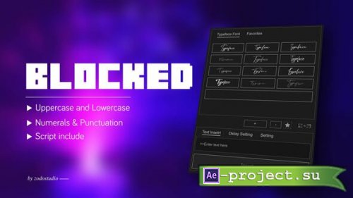 Videohive - Animated Typeface - Blocked - 58639620 - Project for After Effects