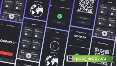 Videohive - Dark theme mobile UI - 58654413 - Project for After Effects