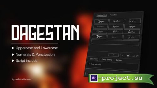Videohive - Animated Typeface - Dagestan - 58655095 - Project for After Effects