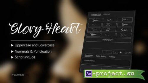 Videohive - Animated Typeface - Glory Heart - 58687075 - Project for After Effects