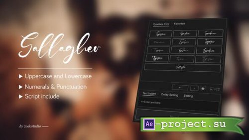 Videohive - Animated Typeface - Gallagher - 58673150 - Project for After Effects